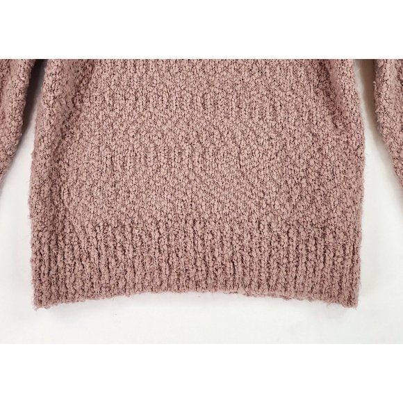 Yet Again Sweater Womens Small Pink Fluffy Soft Knitted Preppy Turtle Neck Top - Picture 4 of 10